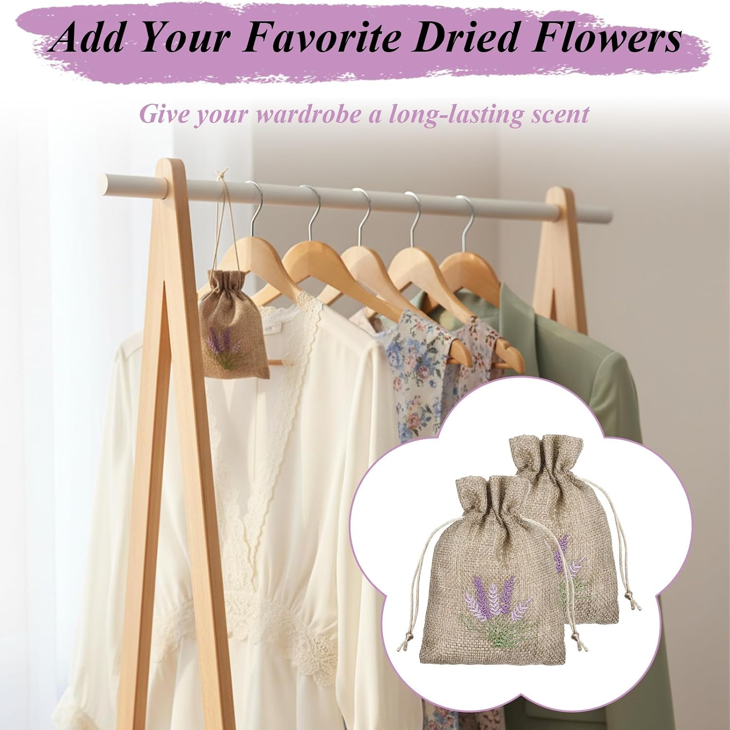 10PCS Sachet Bags Empty,Empty Sachet Bags with Drawstring | Embroidered Canvas Empty Sachets Bag, for Spices, Jewelry, Candy, Lavenders Buds