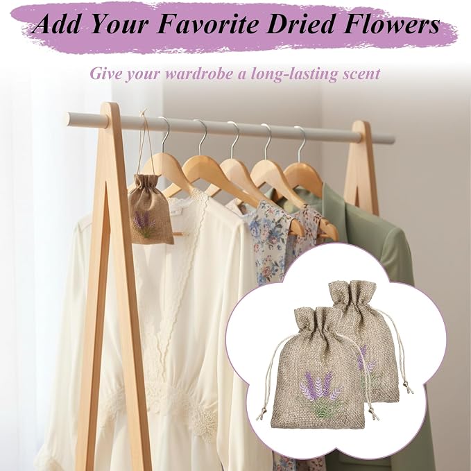 10 Bolsitas de Lino para Lavanda con Cordón, 10 Unidades miniatura 5