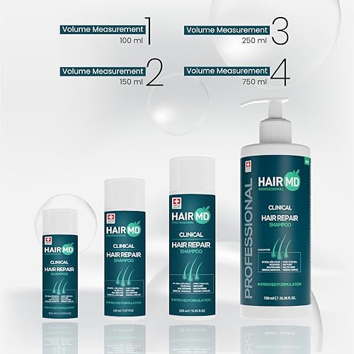 Miniatura 7 de Champú de reparación clínica de trasplante - 5.1 fl oz de biotina para el crecimiento del cabello, fórmula exclusiva contra la pérdida de cabello