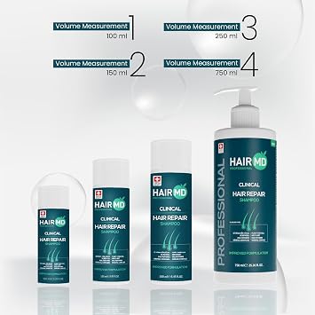 HairMD Transplant Clinical Repair Shampoo - 150ml Biotin for Hair Growth, Exclusive Anti Hair Loss Sensitive Formula