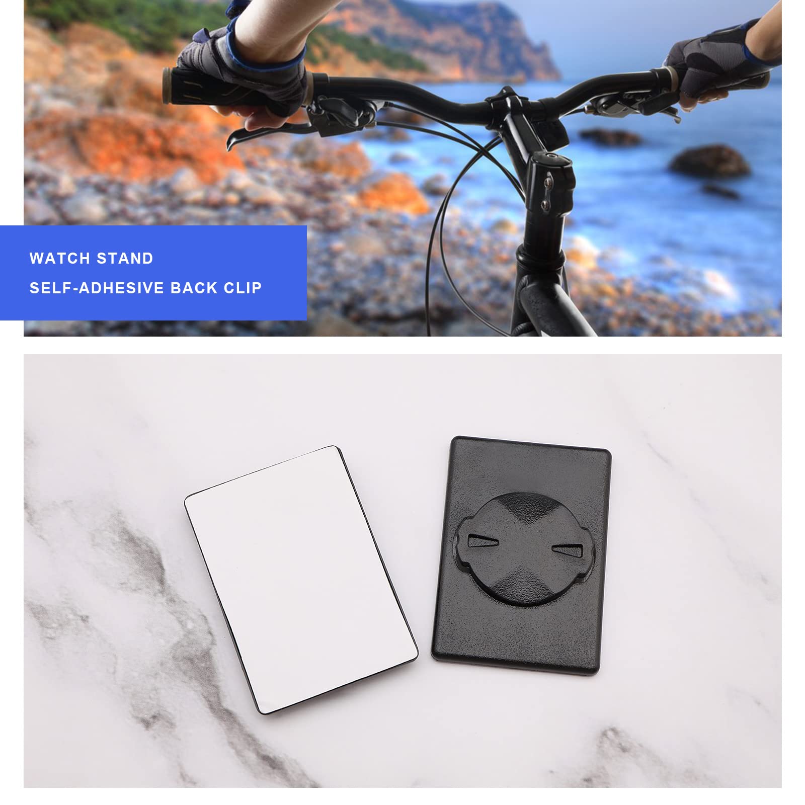 2 Uds. Adaptador Adhesivo para Teléfono Pegatina Autoadhesiva para Bicicleta Almohadilla Adhesiva para Ordenador Compatible con Ordenadores Garmin Edge