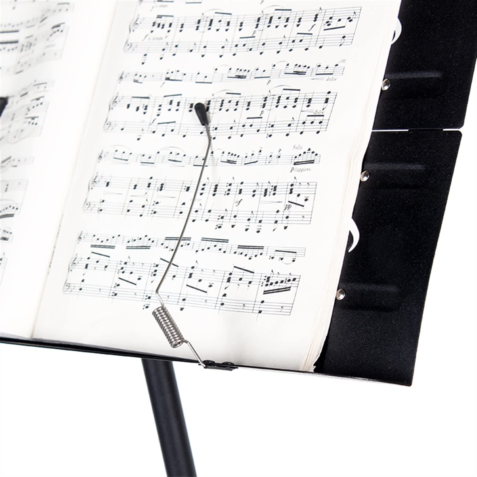Atril LIU Plegable para Partituras Música De Metal Portátiles Ligeros con Bolsa De Transporte Adecuado para Symphony Orchestra Studio School Home (Color : Black)