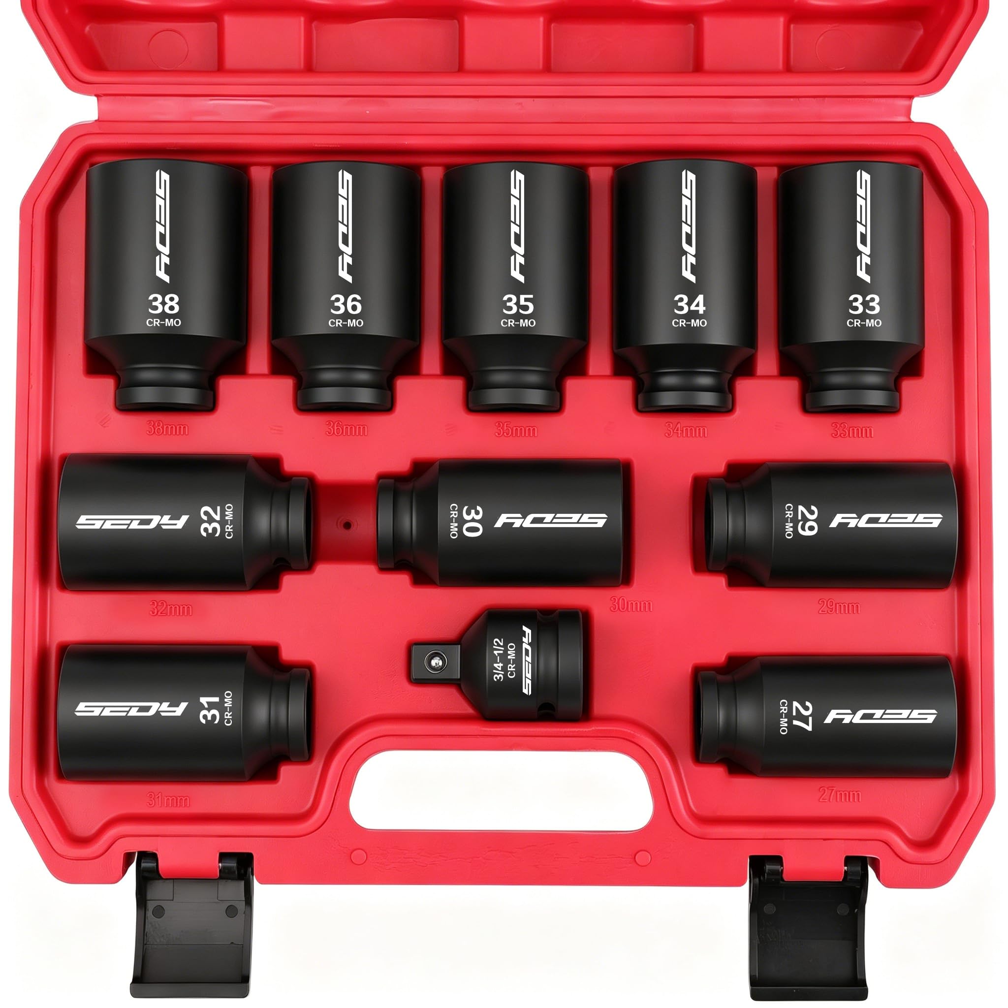 SEDY 11-Piece Deep Impact Socket Set