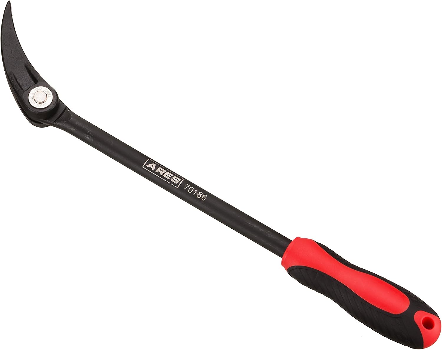 ARES 70186-12-Inch Indexable Pry Bar - 11-Position Adjustable Angle Pry Bar - High Strength Chrome Vanadium Steel