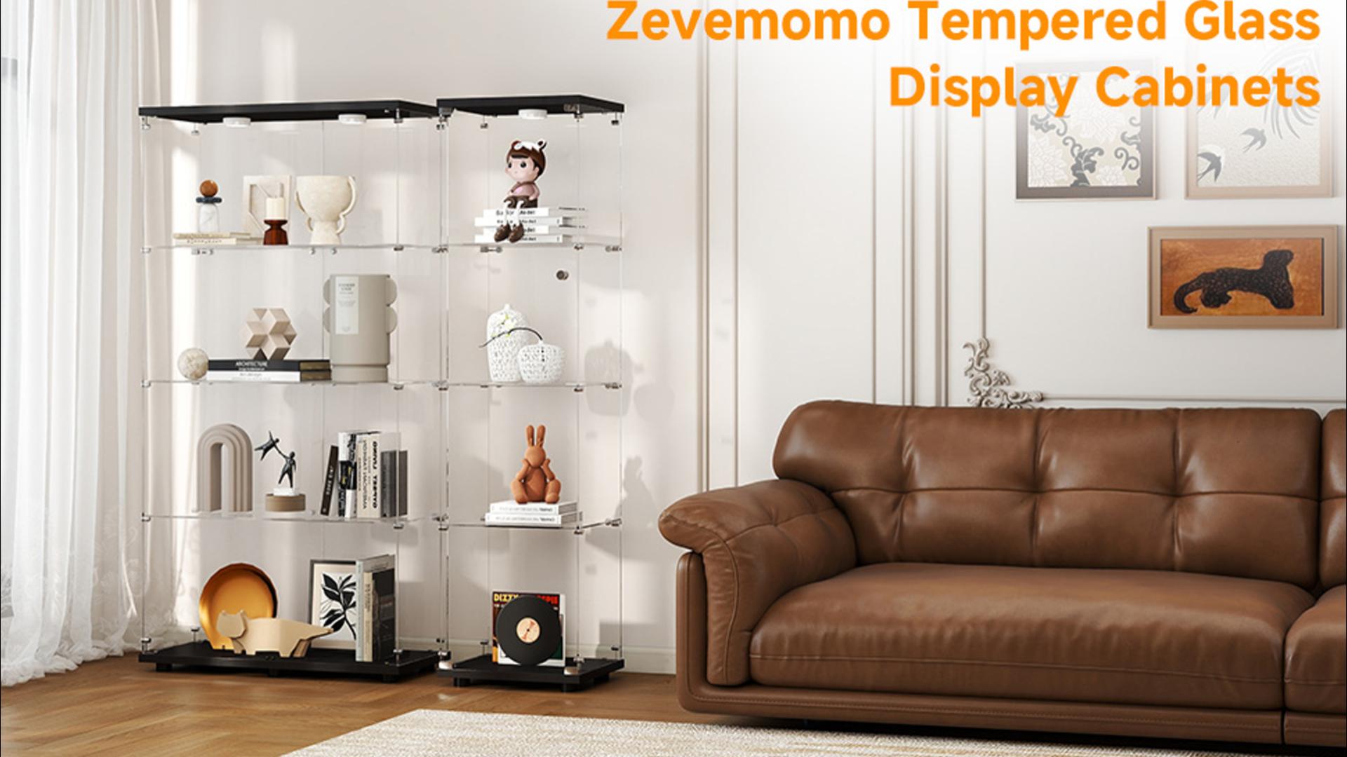 Amazon.com - Zevemomo 5-Tier Tempered Glass Display Cabinet with