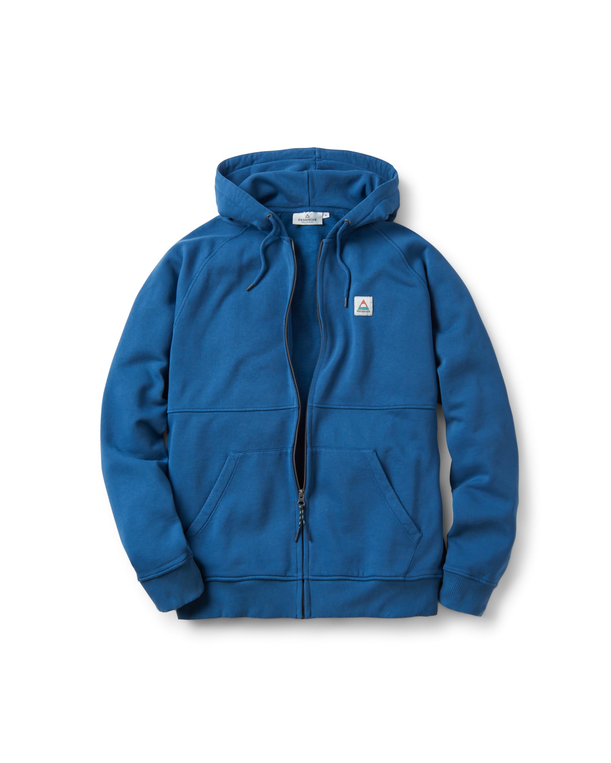 Passenger Men's Dark Denim Heritage Recycled Cotton Full Zip Hoodie (Uk, Alpha, L, Regular, Regular, )