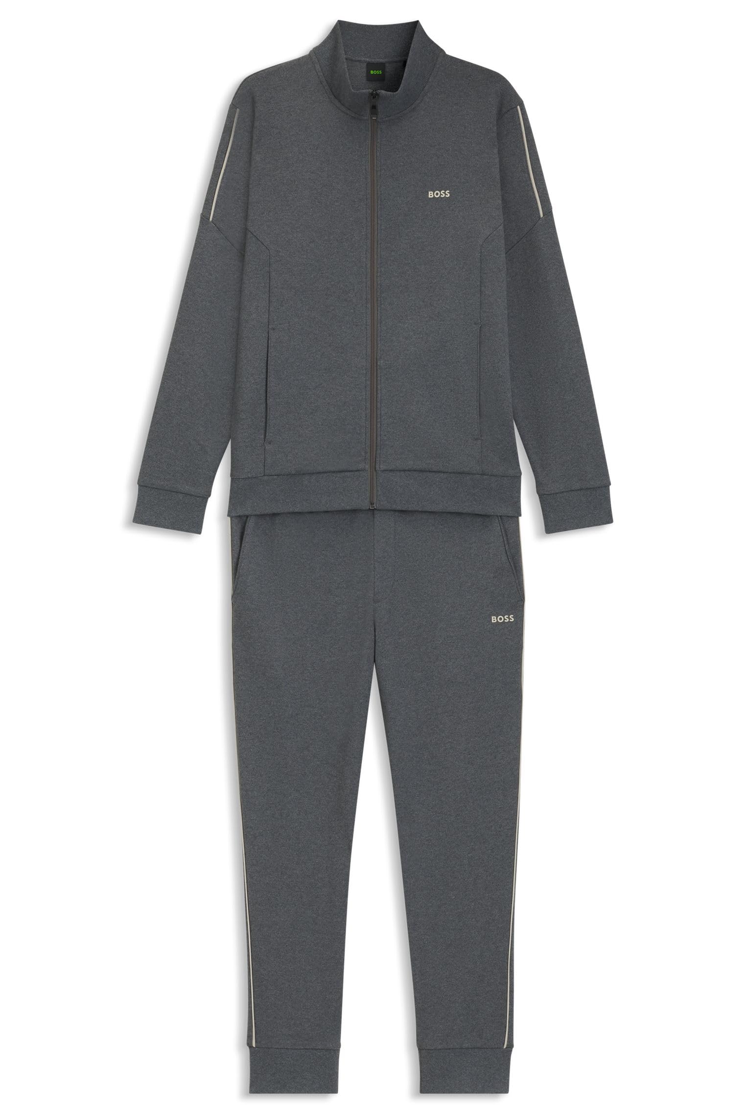BOSS Herren Tracksuit Set AMZ IN Trainingsanzug aus Interlock-Baumwolle mit Logo-Details