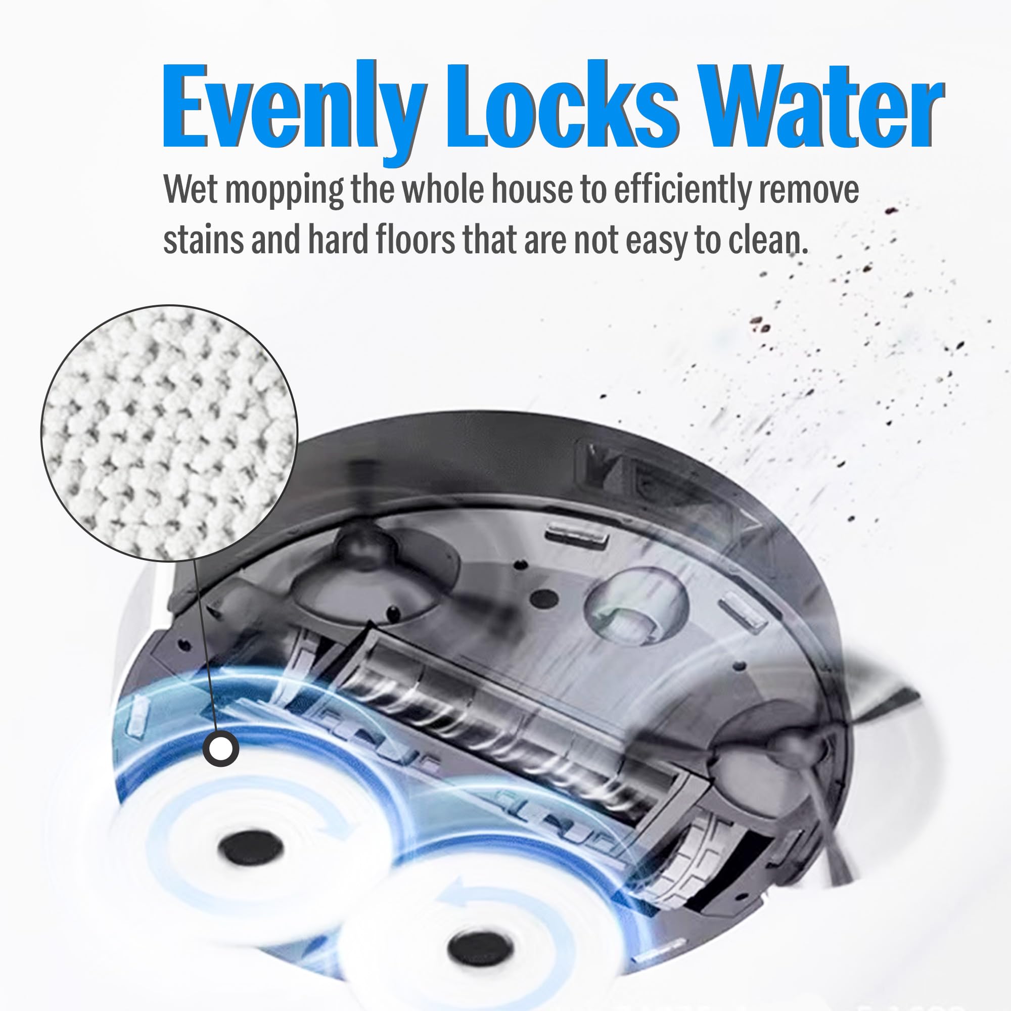 AutoStory 10pcs Replacement Mop Pads for ECOVACS DEEBOT X1 Omni/X1 Turbo/T20 Omni/T10 Omni/X2 Omni/T30S/N30 Pro Omni/N30 Omni/T30S AI/T30S Pro/T50 OMNI/T50 PRO OMNI/T50 MAX PRO Omni/Yeedi m12 pro+ 2