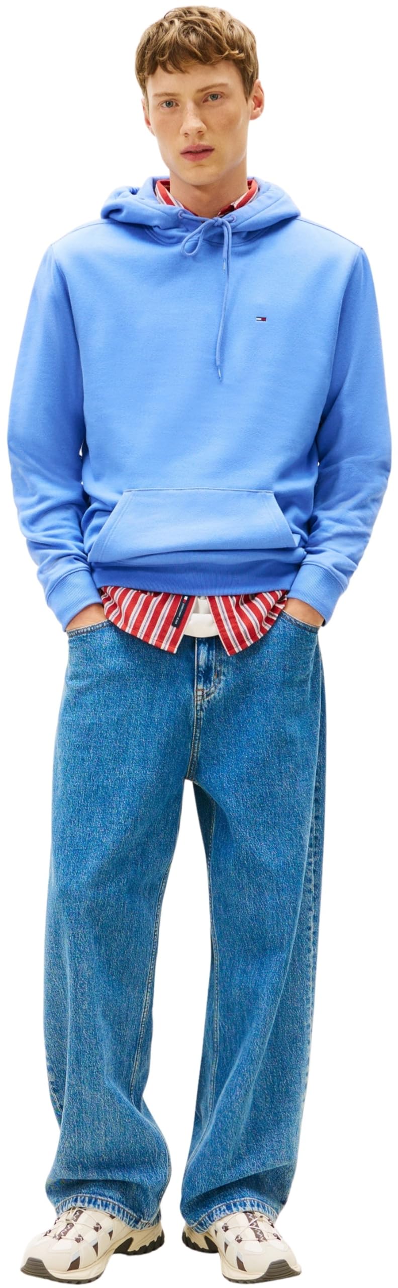 Tommy Jeans Herren TJM Reg S Flag Hoodie EXT Dm0dm20742 Kapuzenpullover (1er Pack)