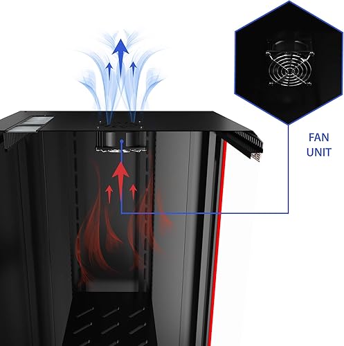 Miniatura 6 de Sysracks Gabinete de datos de red - Montaje en rack de 18U - Rack de TI de montaje en pared - Bloqueo - Rack de servidores - Rack de datos de 24