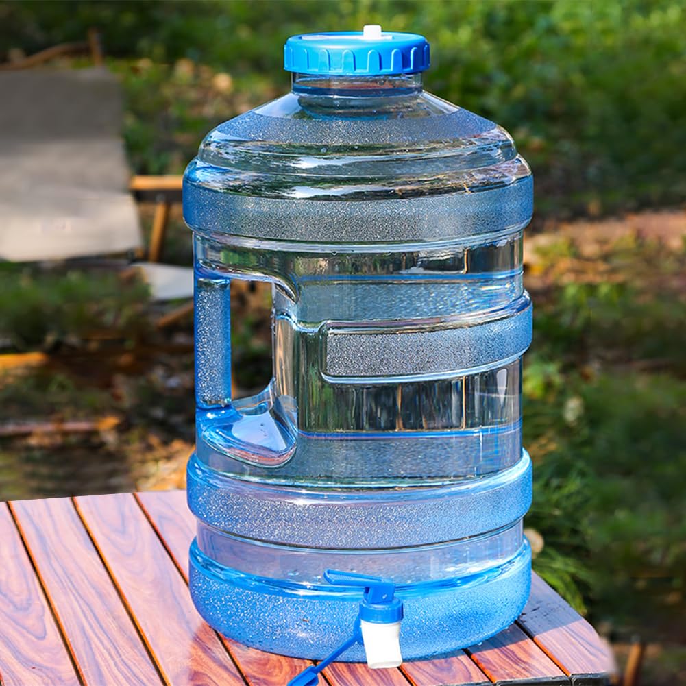 Starnearby Bidon d'eau avec Robinet 6L-18L, Réservoir d'eau Potable, Jerrican Alimentaire Camping, Conteneur d'eau sans BPA avec Brosse pour Camping, Randonnée, Barbecue, Pêche
