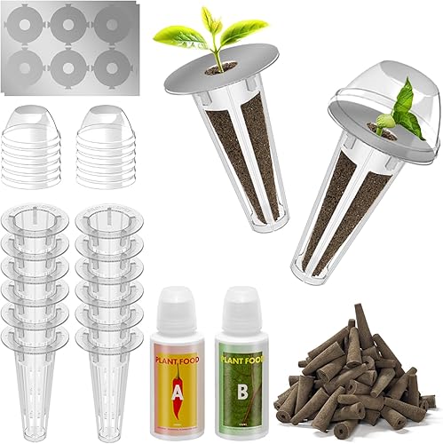 Kit de 68 cápsulas de semillas para aerogarden, kit de sistema de cultivo hidropónico compatible con Ahopegarden, MUFGA, iDoo, accesorios para