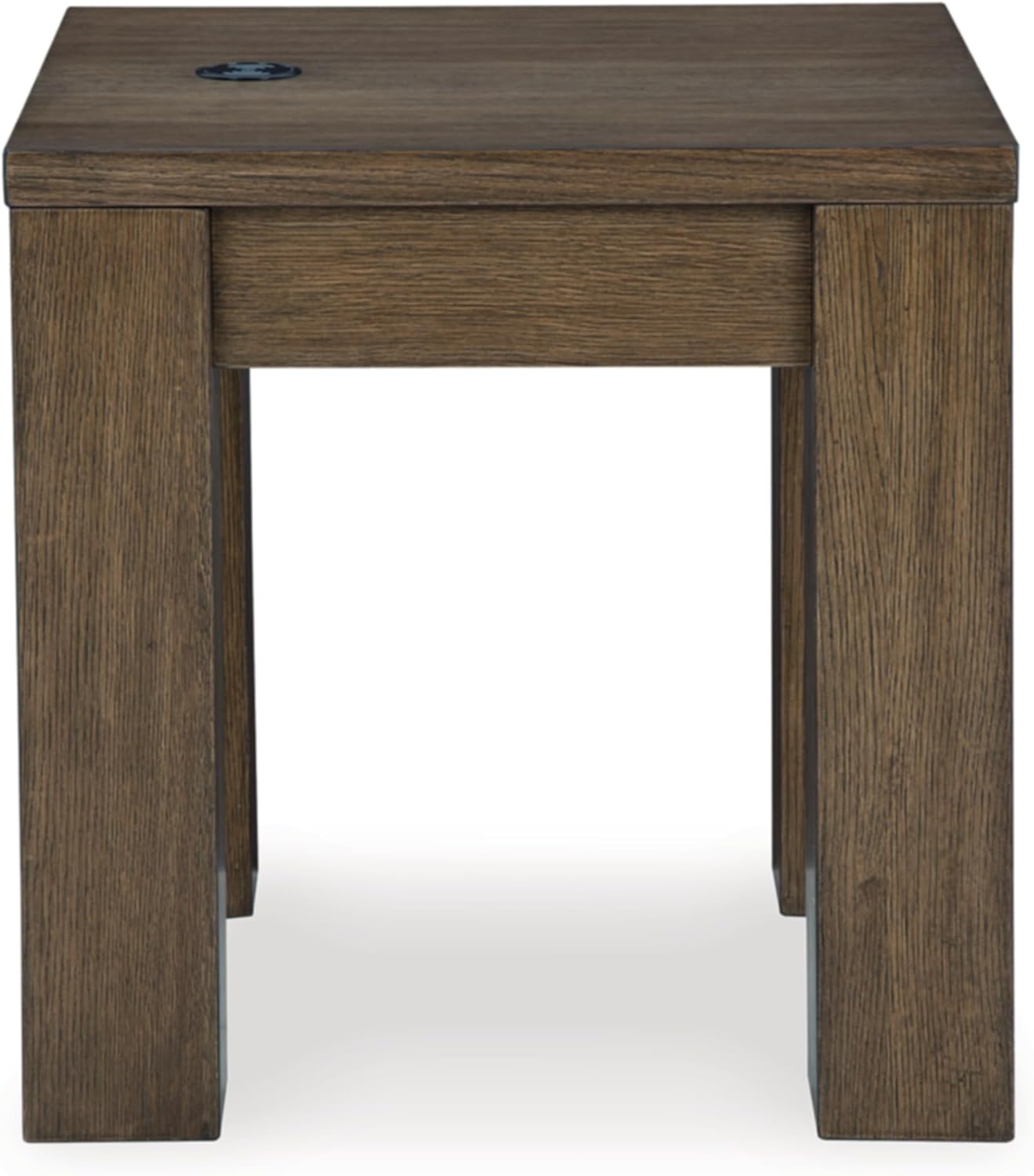 Signature Design by Ashley Rosswain Contemporary End Table with Wireless Charging, Dark Brown