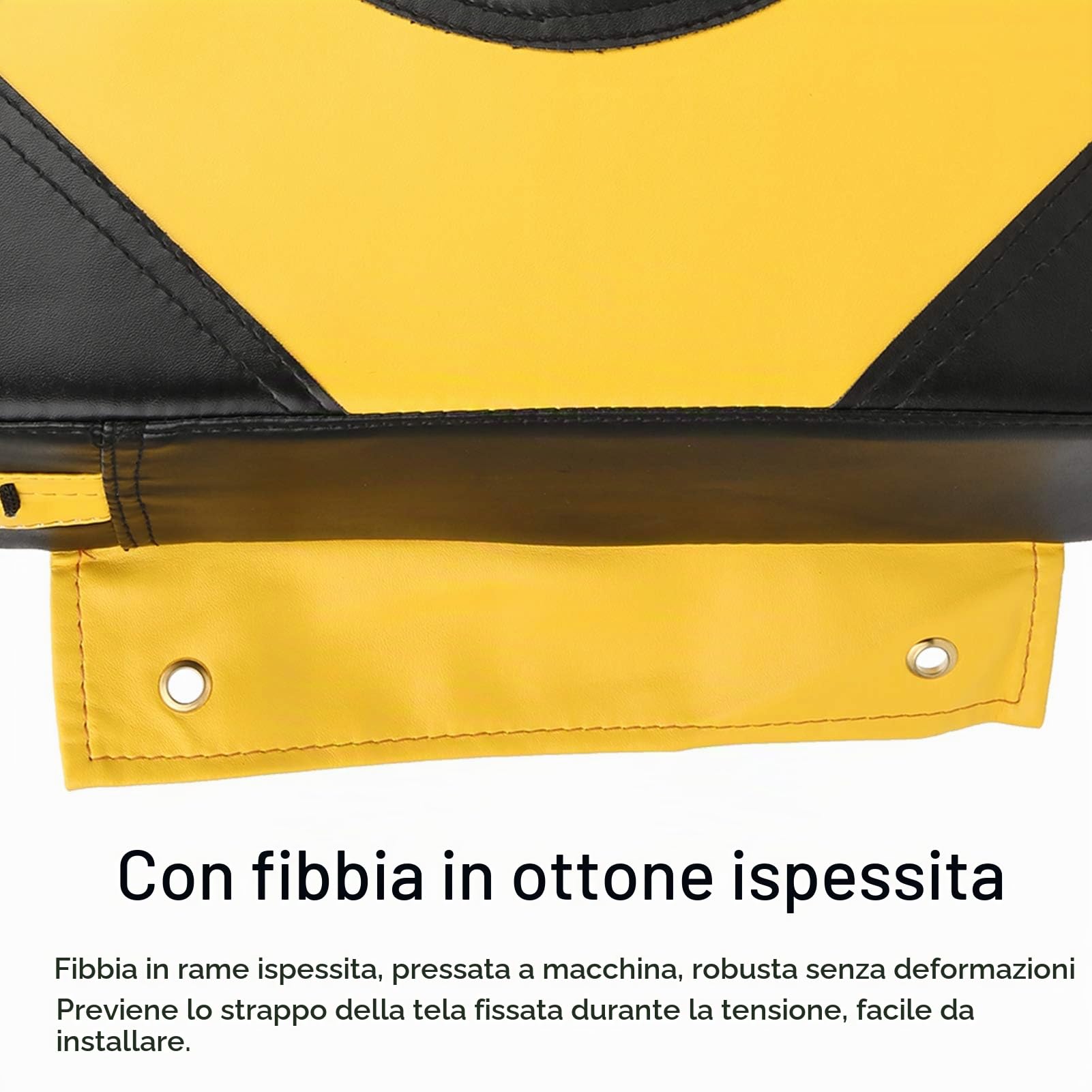 Wall Punch Boxing Bag PU Focus Target Wall Fighting Pad Training Bag Attrezzatura da Allenamento per Sanda Taekowndo(Nero e Giallo)