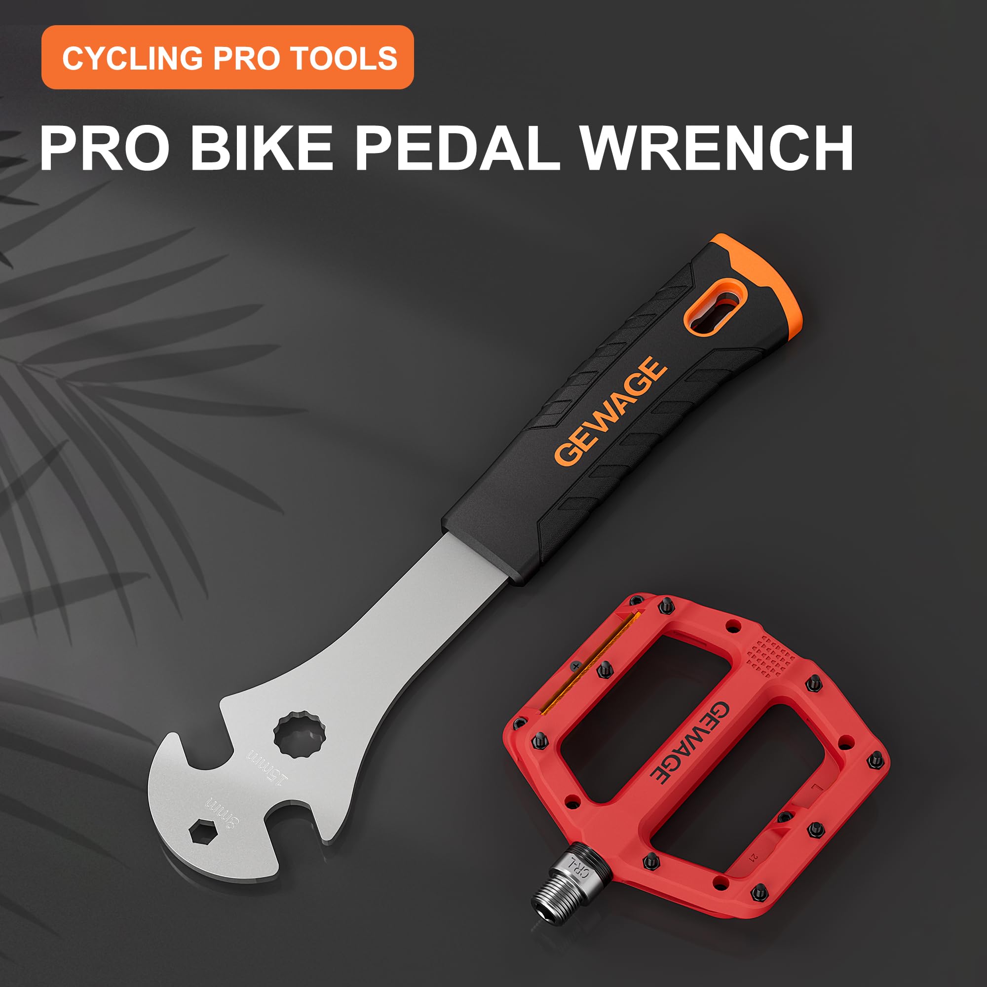 Clé à Pédale Robuste 15mm Pour Vélo – Acier – Longueur 43.7 Cm – Neuf