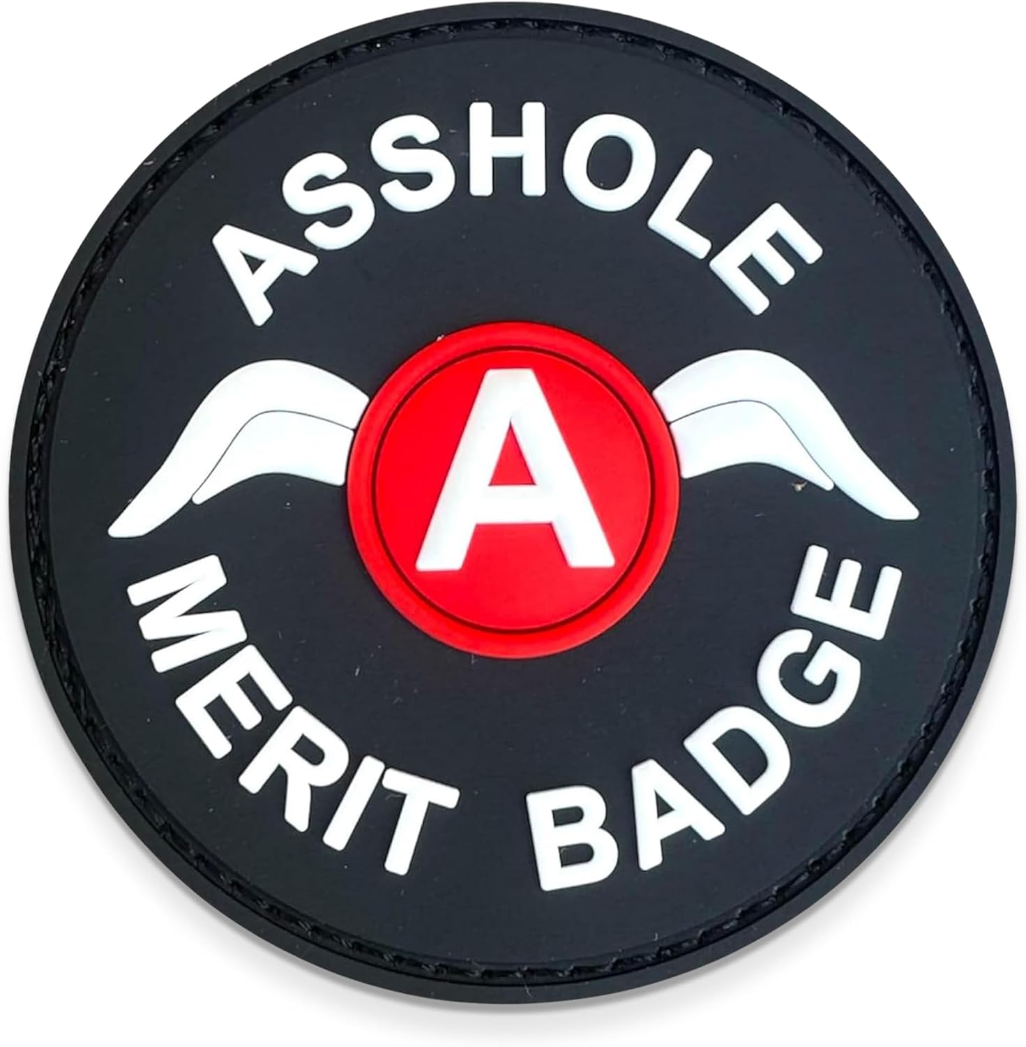 Merit Badge Creative Humor Military Tactical Morale Patch - Funny Tactical Patches, PVC Rubber Hook & Loop Fastener, Patches for Backpacks, Military Uniforms, Jeans, Jackets, Vests, Hats & More