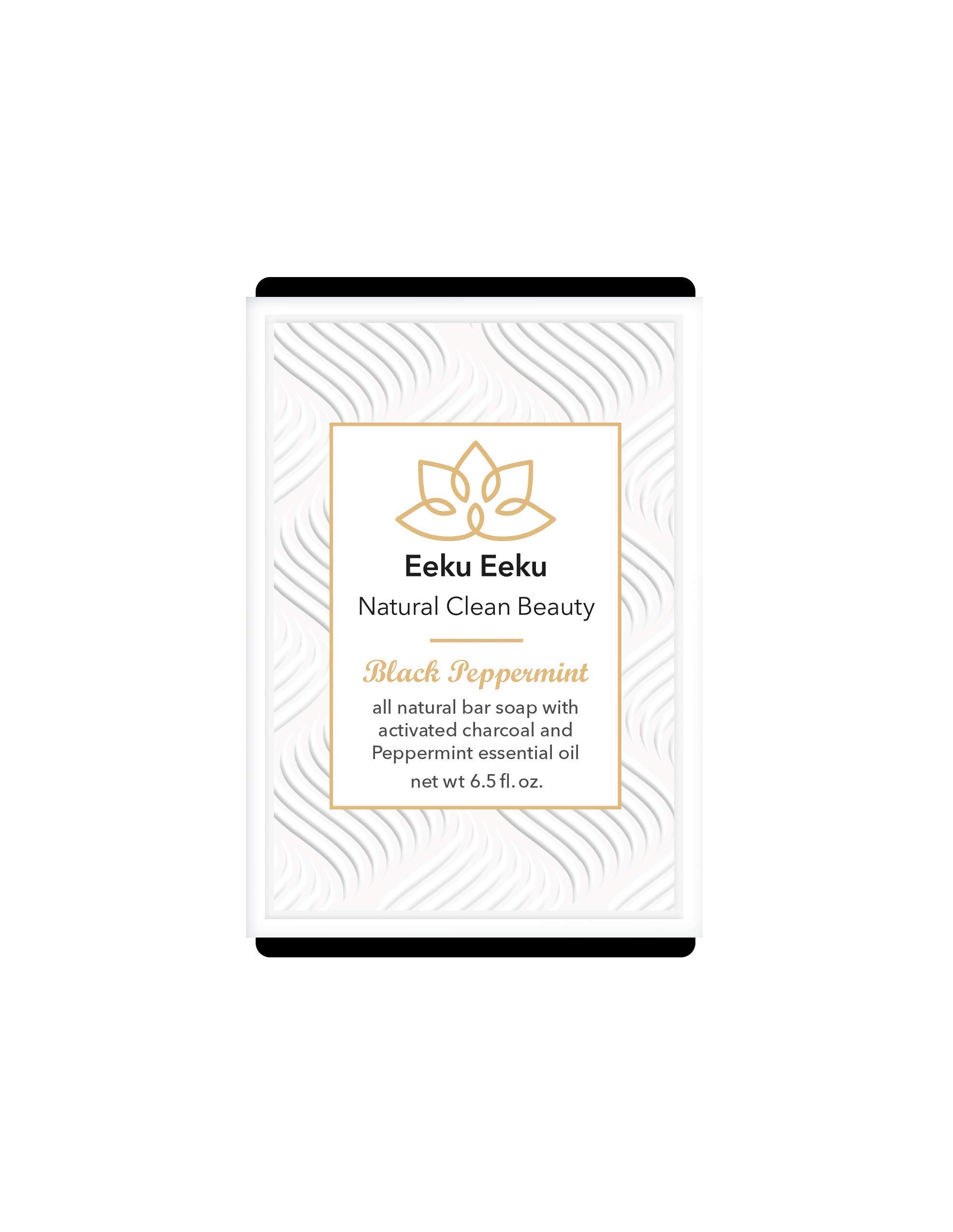 Black Peppermint-All Natural Activated Charcoal Bar Soap with Peppermint essential oil