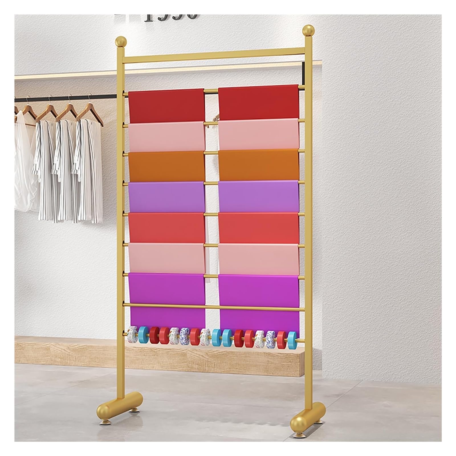 Craft Room Wstążka do przechowywania Organizator Stojak podłogowy, stojące wstążki Papier do pakowania Organizator w stojaku, komercyjny wielowarstwowy stojak do przechowywania papieru do pakowania