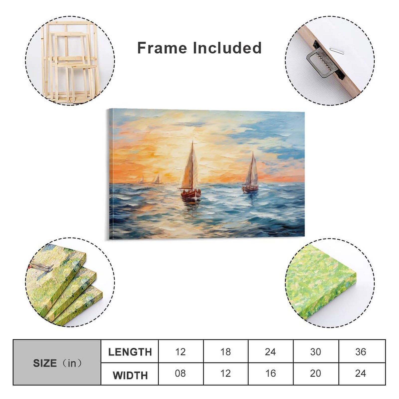 Lienzo decorativo de pared para dormitorio, moderno, retro, abstracto, atardecer, decoración de pared, póster para habitación estética