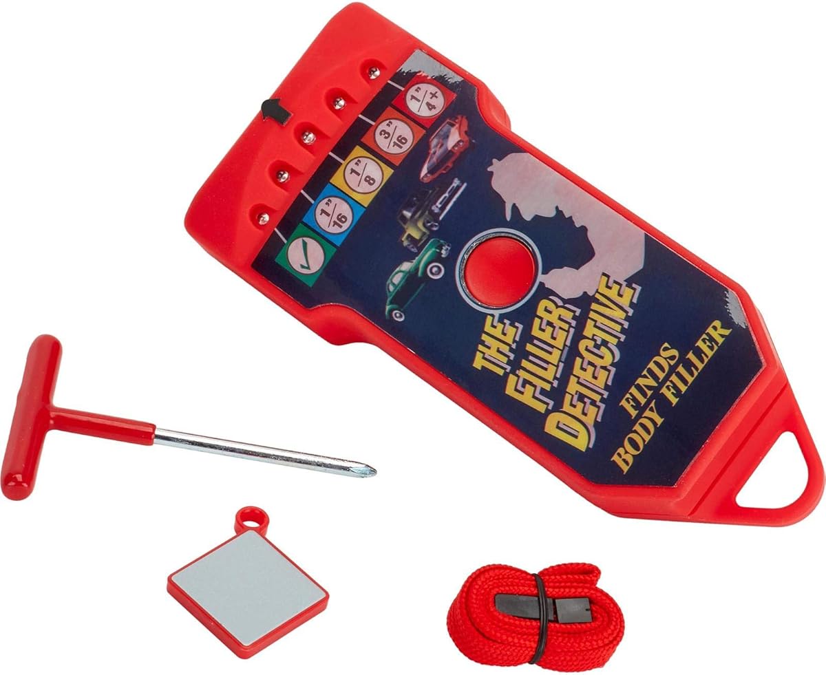 The Filler Detective™ - Hidden Damage Detection Tool with Sound and Visual LED Alert - Winner of SEMA Show 1st Place Award - Portable and Easy to Use - Includes Lanyard for Ready Hand Hold Access