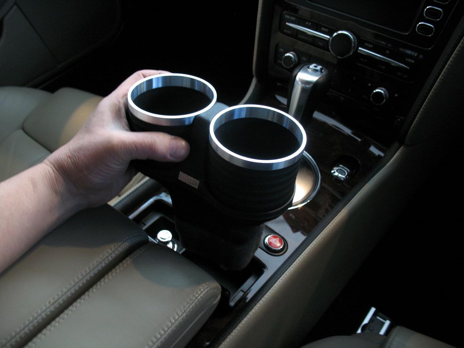 drink holder black / ring cup Bentley Continental GT / GTC / Flying Spur right / AL-B201BS for left-hand drive
