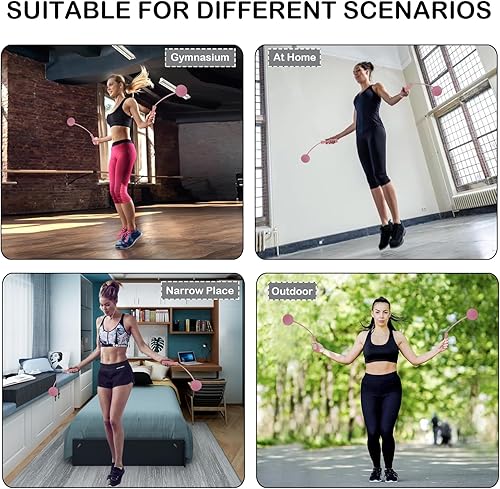 Miniatura 6 de Jump Rope Ropeless Skipping Rope for Fitness Training Exercise, Adjustable Weighted Cordless Jump Rope for Men Women Kids