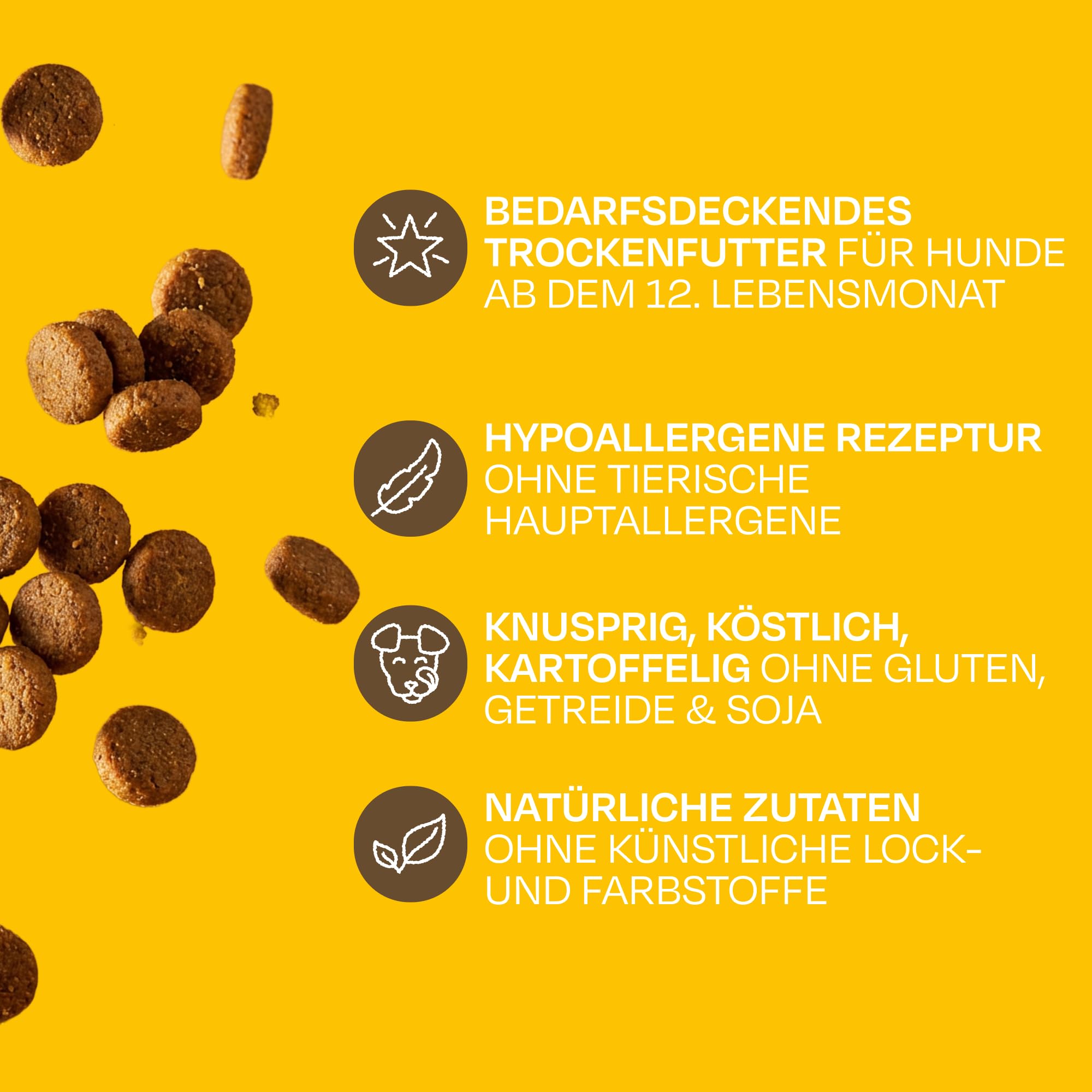 VEGDOG Farmer's Crunch hipoalergiczna sucha karma (10 kg), dla dorosłych psów, bez glutenu i soi, uboga puryna, dla alergików z białkiem ziemniaczanym