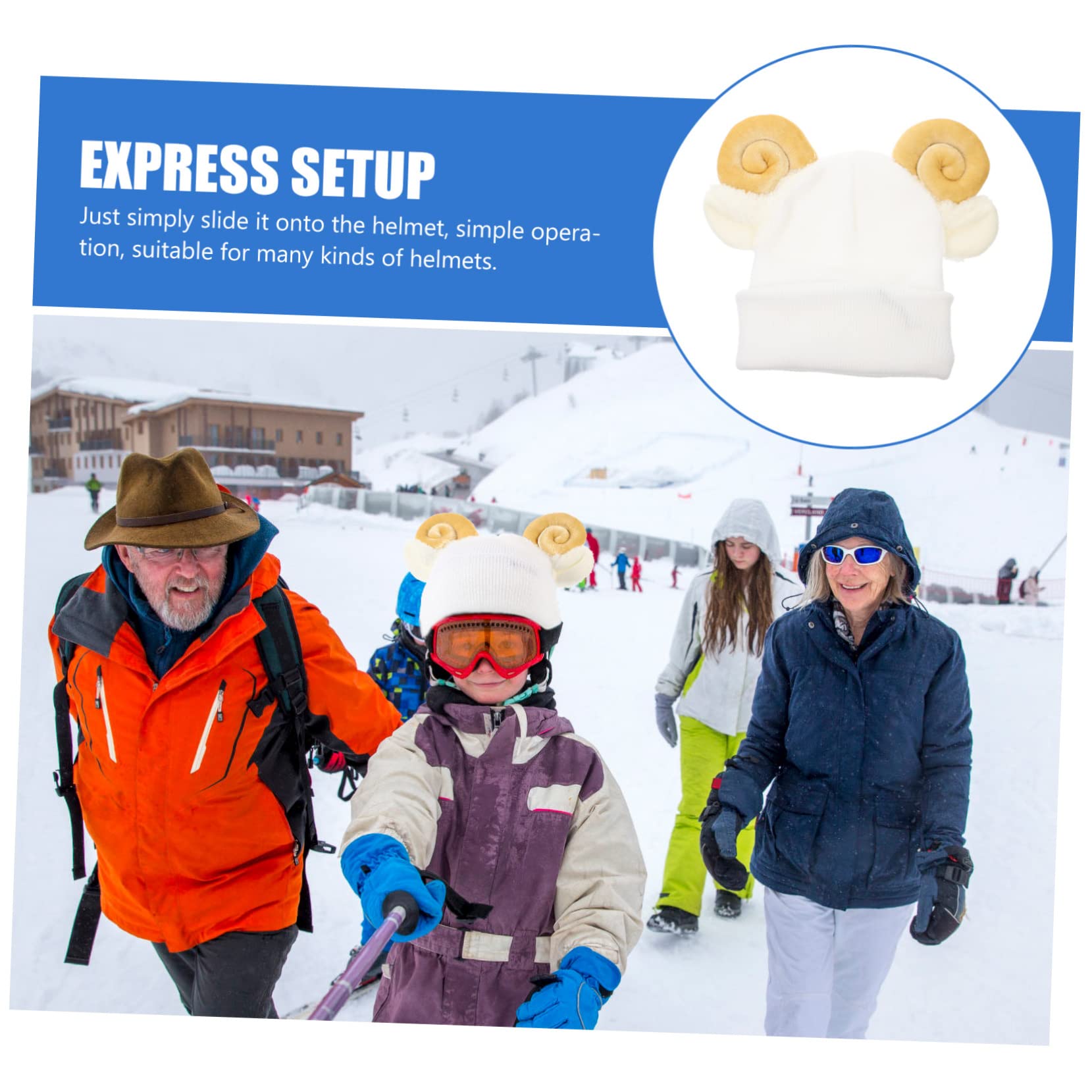 Toddmomy Helmabdeckung Ski Skaten entzückender Helmüberzug Helmschutzhülle bequemer Helmüberzug dekorative Helmüberzüge Kopfschmuck für Abdeckung für Helm Kinderhelmüberzug Garn