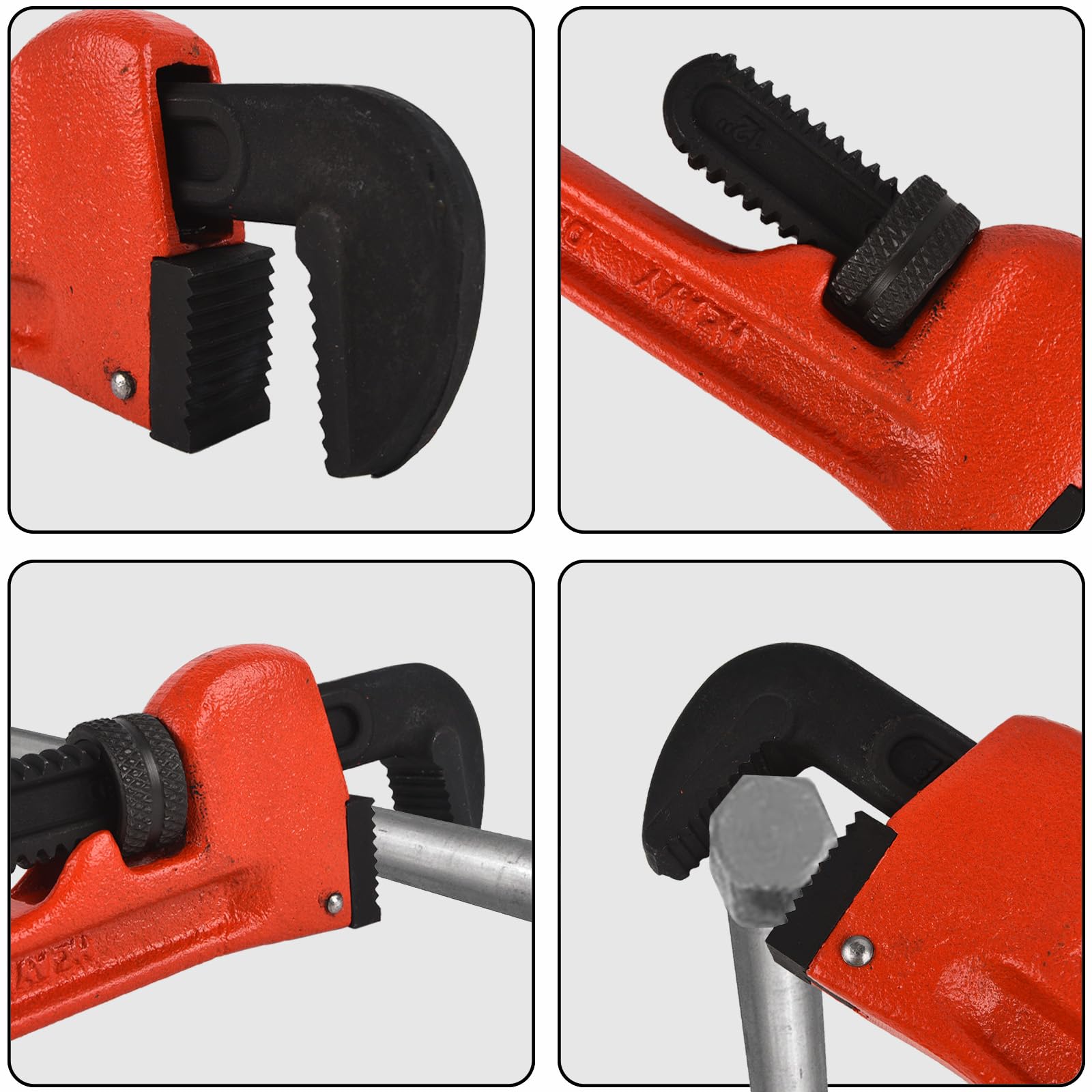 Llave de tubo de 14 pulgadas, llave de fontanería tipo Stilsons, herramienta de llave inglesa de cambio ajustable resistente para reparación y fontanería (sujeción máxima: 68 mm)