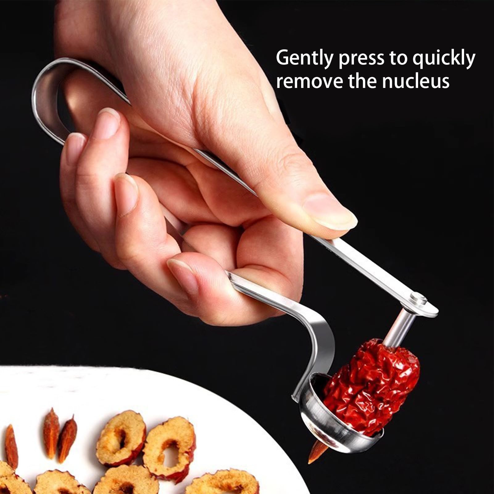 Snocciolatore Ciliegie In Acciaio - Design Compatto Per Frutta Con Nocciolo - Foto 5