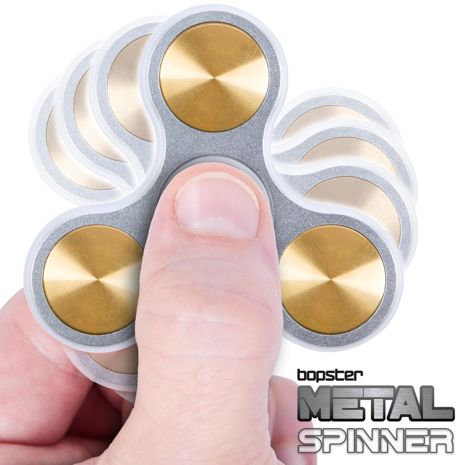 bopster Metal Spinner, Silver, Small - Image 3