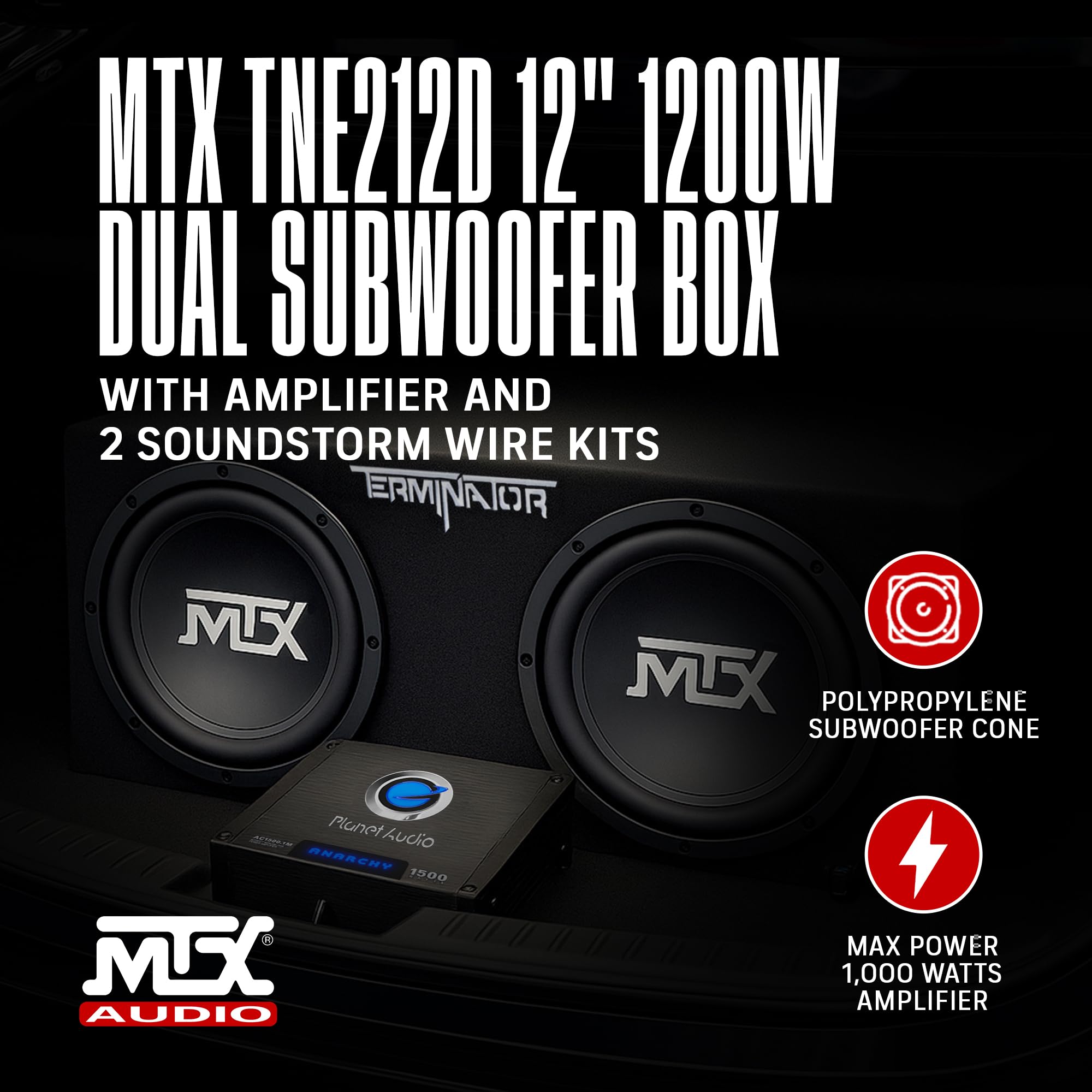 Amazon.co.jp: MTX 12インチ 1200W デュアルロードサブ