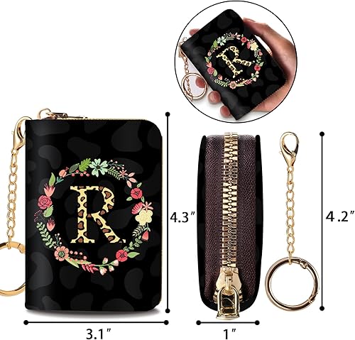 Miniatura 6 de Cartera delgada para tarjetas de crédito RFID para mujer, mini-cartera pequeña para mujer, carteras para tarjetas para mujer, delgada, cartera
