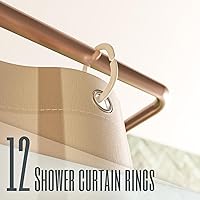 Vista 5 de KIBAGA Hermosa cortina de ducha bohemia para tu baño, una elegante cortina moderna de mediados de siglo de 72 x 84 pulgadas que se adapta