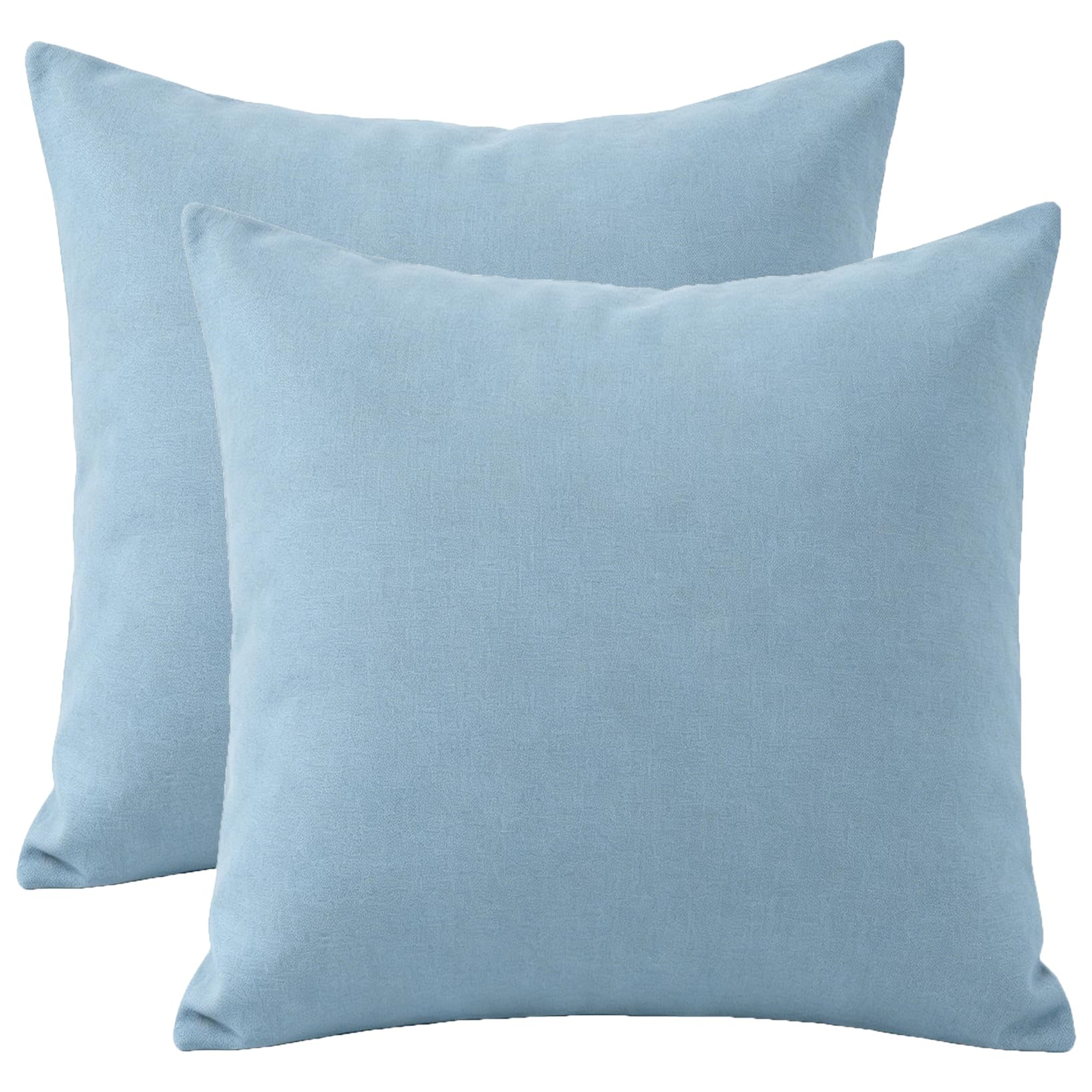 Yimafaner Blue 2pcs Decor Cushion, Throw Pillow Cover with Core for Sofa Chair Couch, 45 * 45cm