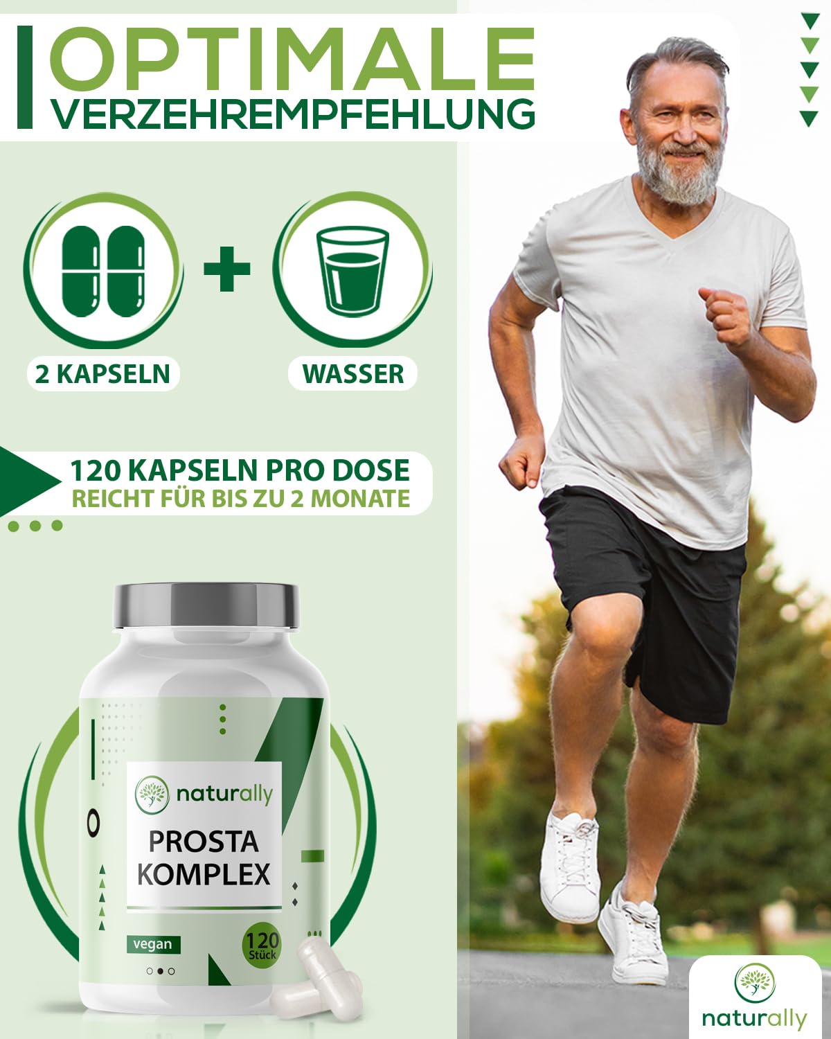 naturally Prostate Capsules High Dose [Pack of 120] - Saw Palmetto Extract Prostate Complex with Pumpkin Seed, Nettle, Vitamin E, Zinc, Selenium - Vegan, Prosta, Saw Palmetto : Amazon.de: Health & Personal Care