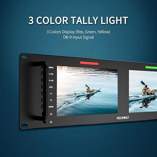 Miniatura 8 de FEELWORLD D71 Plus-H Dual 7 pulgadas 3RU Broadcast Monitor de montaje en rack con forma de onda LUT IPS 1920x1200 HD pantalla LCD HDMI entrada y