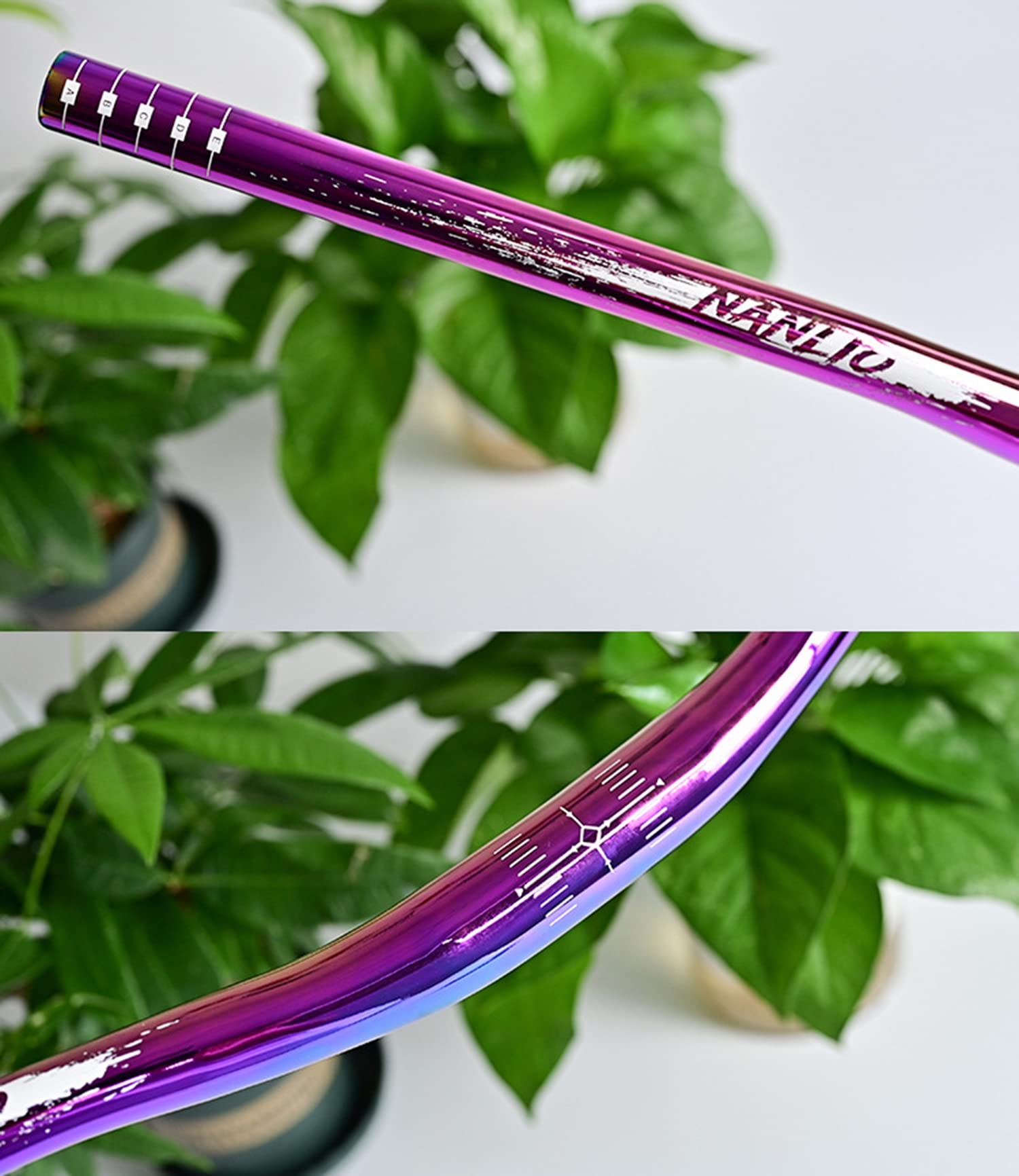 Manillar de Bicicleta de Aleación de Aluminio Colorido Arco Iris para MTB Am XC DH Racing - 31,8mm x 780mm