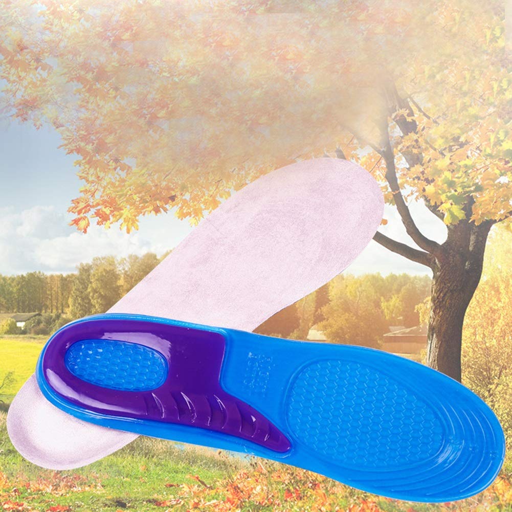 1 Paio di Grandi Dimensioni Plantare Plantare Plantare massaggiante in Silicone Antiscivolo Gel Morbido Sottopiede per Scarpe Sportive per Uomo Solette Donna(Schwarz,L (44-50))