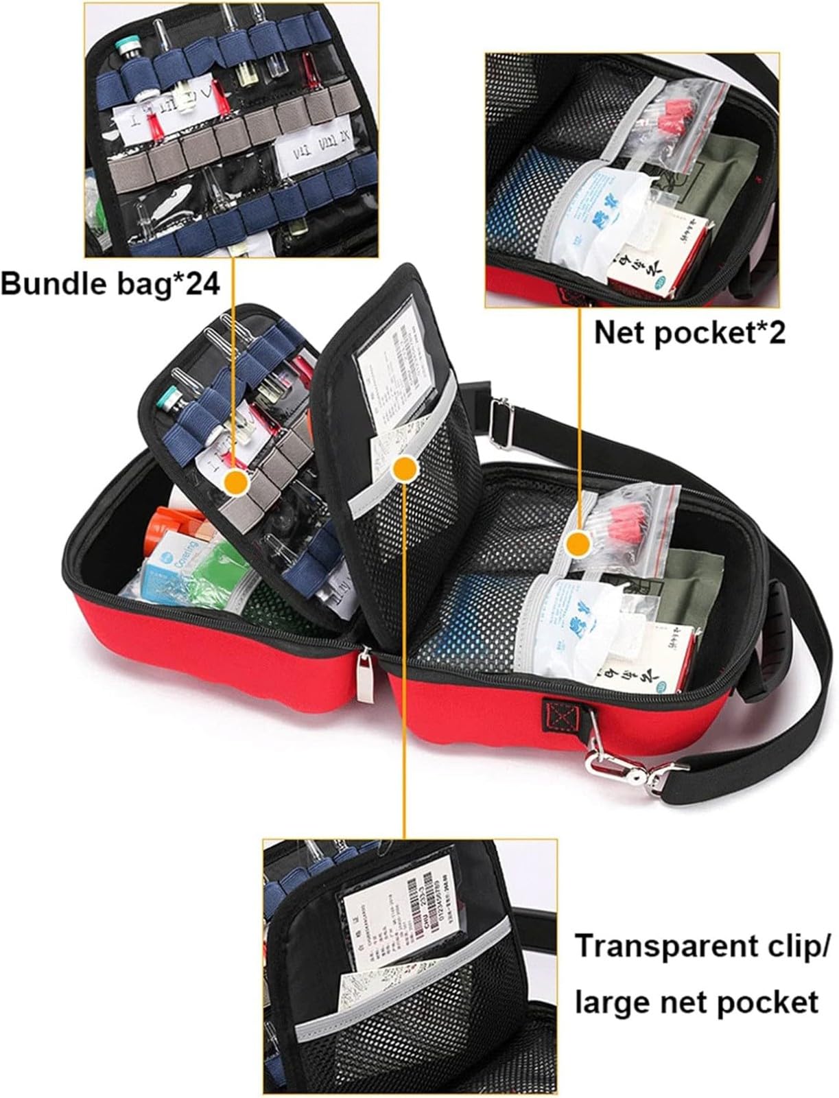 Trauma Erste-Hilfe-Tasche, leeres Set für Arbeitsplatz, Zuhause, Reisen, Camping, Outdoor, Survival