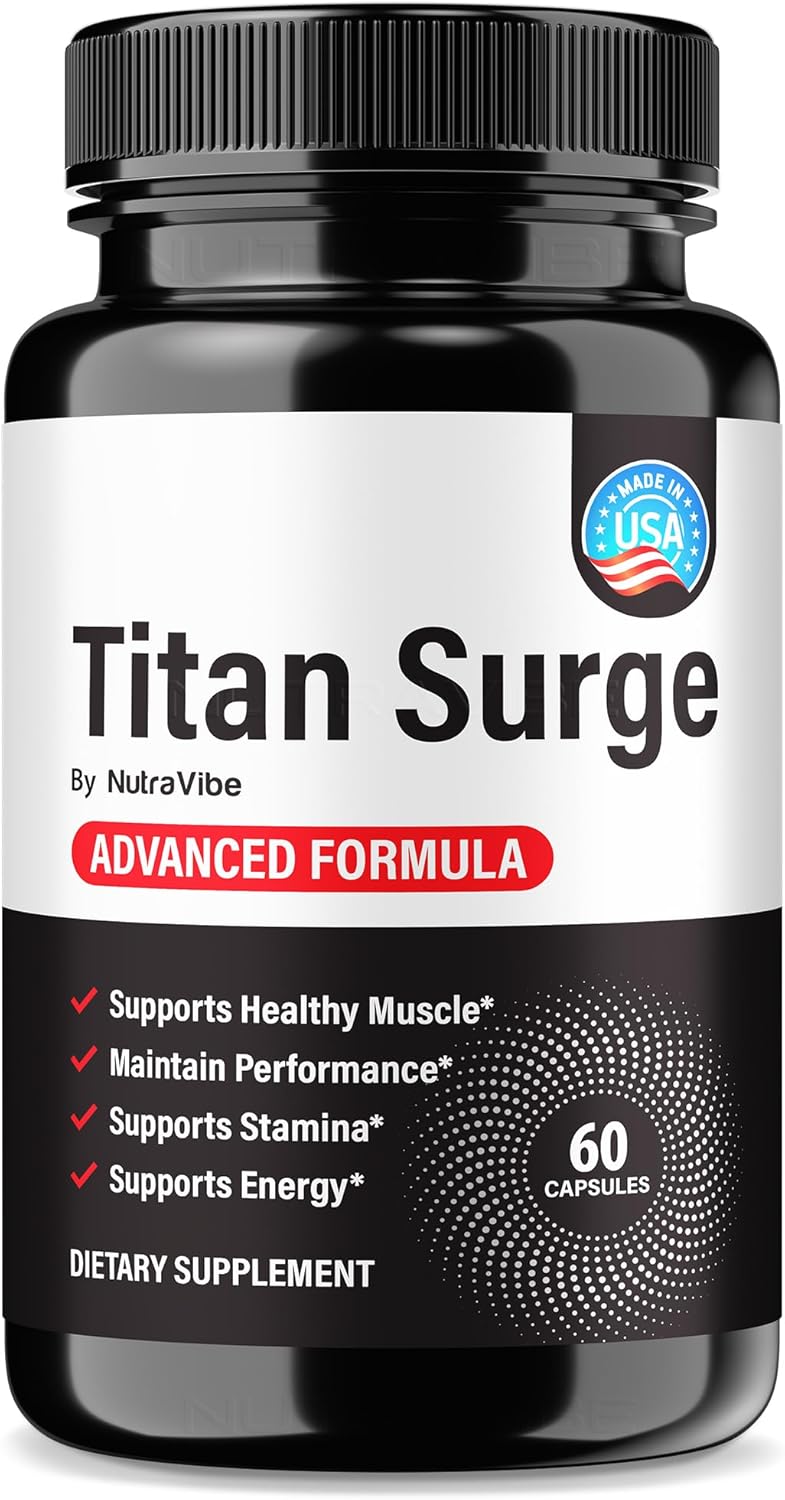 Titan Surge – Men’s Protector Formula, TitanSurge ME Caps for Peak Performance, Nutrition & Pre Workout Support | Daily Health & Male Performance Blend, Easy-to-Take Pills (60 Capsules)