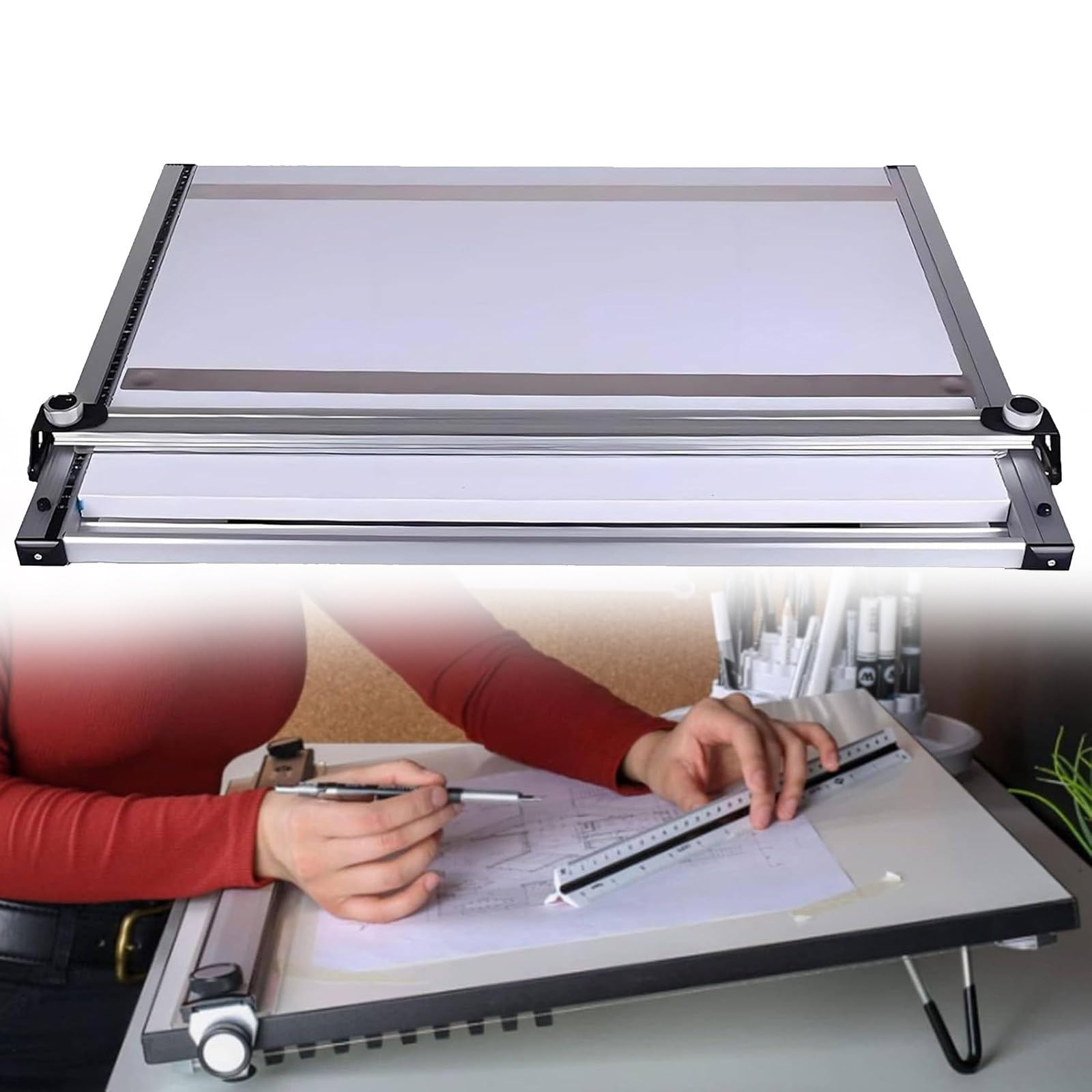 Adjustable A2 Magnetic Drawing Board - 60x70cm Art Table with 6 Working Angles for Drawing, Painting, Drafting - Portable & Versatile Creative Tool