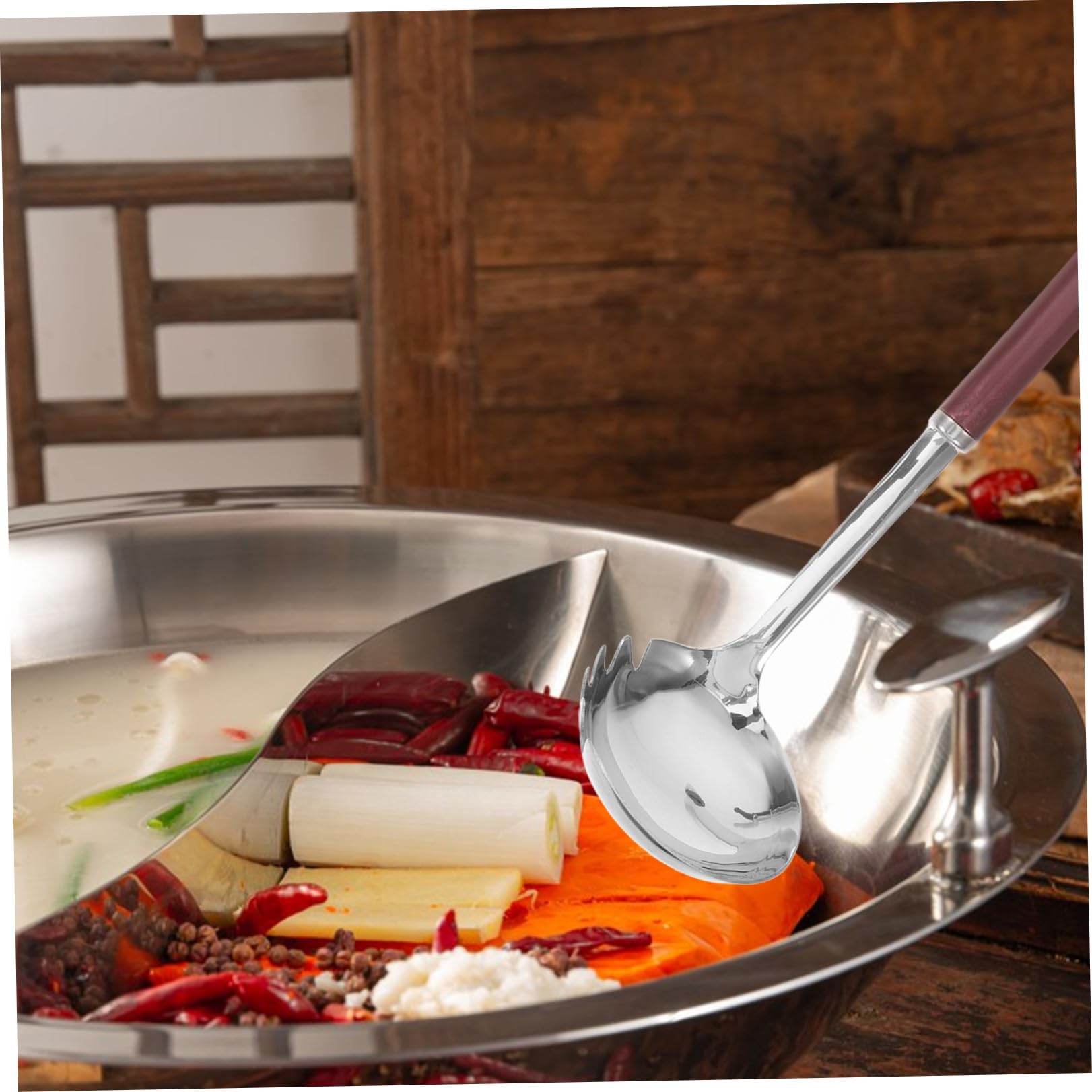 Set e Foro per Appendere 7 Pezzi Utensili Cucina in Acciaio Inossidabile Manico Spesso Resistente al Calore per Uso Domestico in Cucina