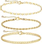 VIROMY Bracelets for Women 14K Gold Plated Bracelets Set for Women Trendy Gold Stackable Bracelets for Women Dainty Gold Bracelets for Women Jewelry Gifts Women