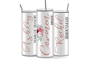 Personalized Tumbler Set, Perfect for Bridal Party and Wedding Celebrations.