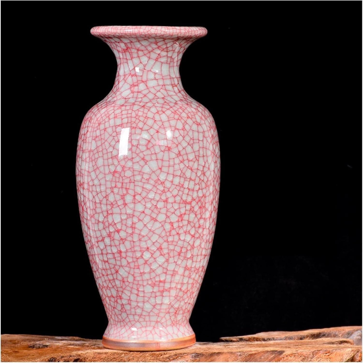 asdchZen Grain Dispenser With Ceramic,Rice Container, Ceramic Ginger Jarchinese Antique Cracked Jun Porcelain Vases Modern Ice Crack Ceramic Vase Ornament Tall Floor Vases For Living R,D