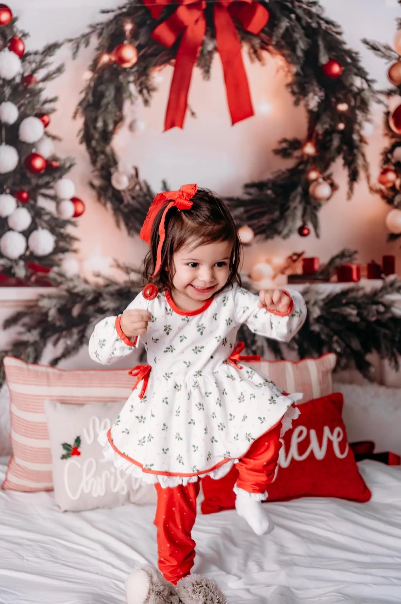 Kate Telón de fondo de cabecera de Navidad de 8 x 8 pies para fotografía, árboles de Navidad, decoración del hogar, fondo de tela fotográfica, accesorios de estudio