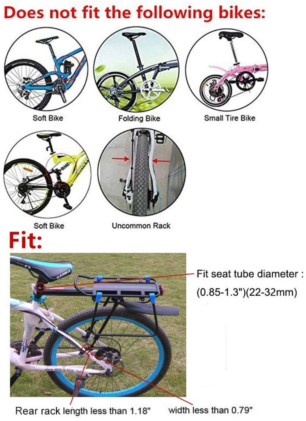 Guardabarros Mtb Portabicicletas Trasero Portaequipajes Para