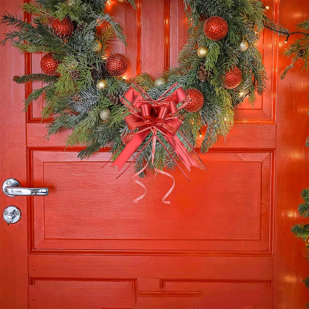 WEWILUCK Gift Bows for Presents, 15PCS Red Bows for Gift Wrapping, 6 Inch Gift Bows with Ribbon for Christmas, Hanukkah, Birthday, Any Occasion - Image 6