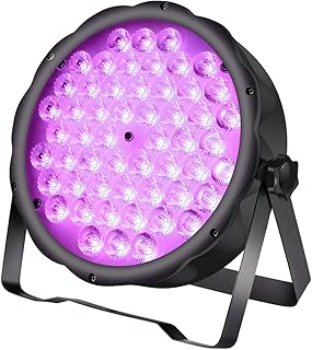 54 LED Stage Lights, Yunhion RGB DJ LED Par Light DMX Controlled Sound Activated Auto Play Uplights for Wedding Birthday Christmas Holiday Music Show Dance Party Strobe Wash Lights (1 Pack)…